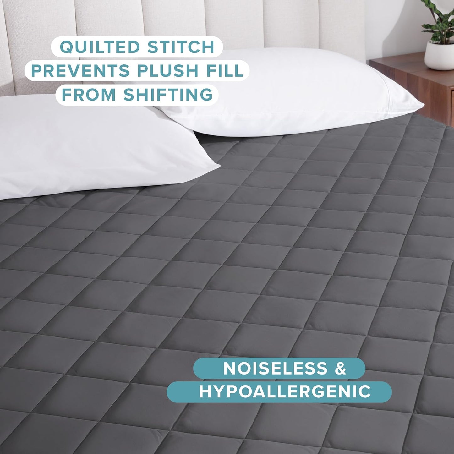 Cotton Quilted Waterproof Mattress Cover - Fitted with Fine Elastic Grip for Secure Fit - For Comfy Sleep | Export Quality