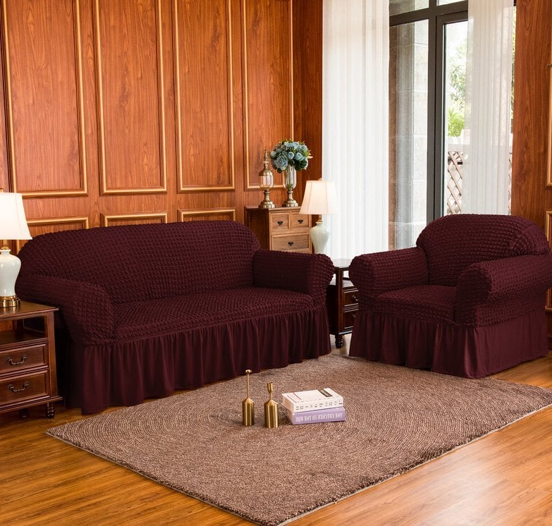 Turkish Style Bubble Sofa Cover 5 Sitter 3+1+1