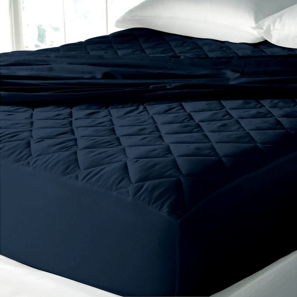 Cotton Quilted Waterproof Mattress Cover - Fitted with Fine Elastic Grip for Secure Fit - For Comfy Sleep | Export Quality