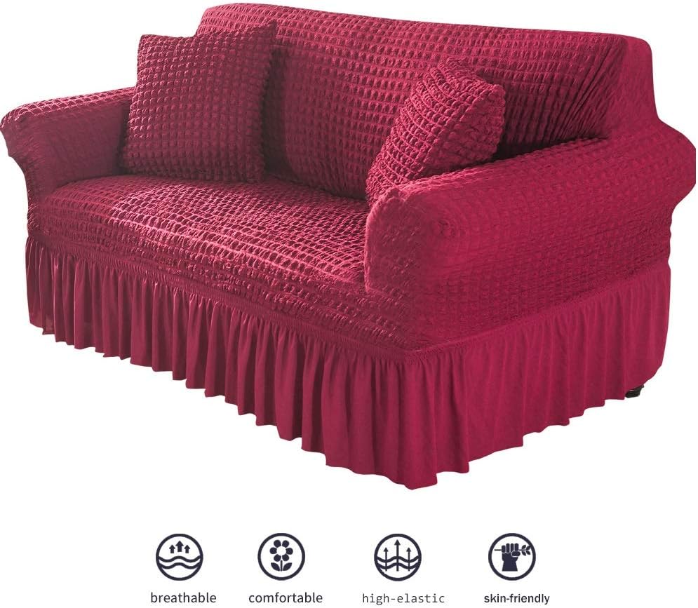 Turkish Style Bubble Sofa Cover 5 Sitter 3+1+1