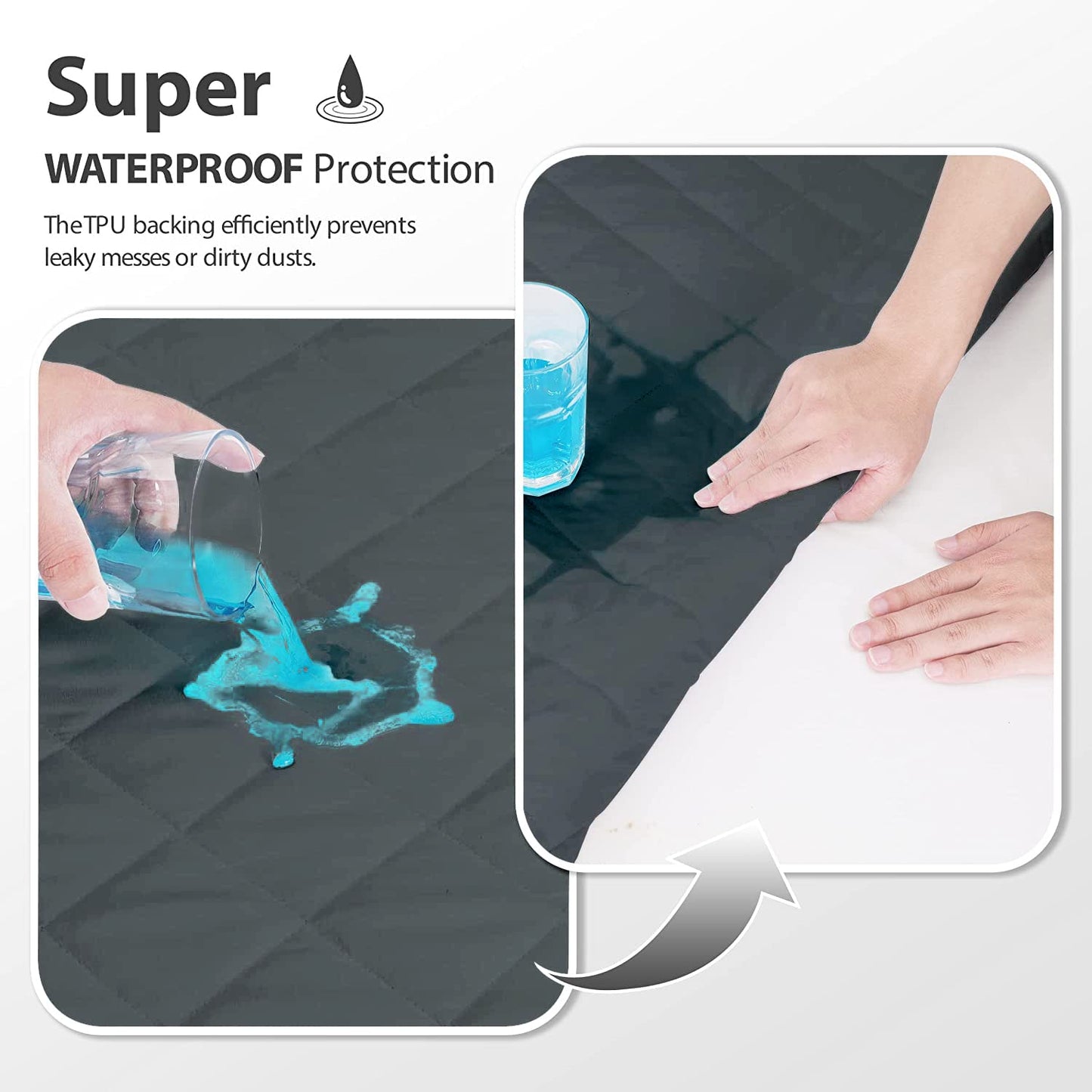 Cotton Quilted Waterproof Mattress Cover - Fitted with Fine Elastic Grip for Secure Fit - For Comfy Sleep | Export Quality