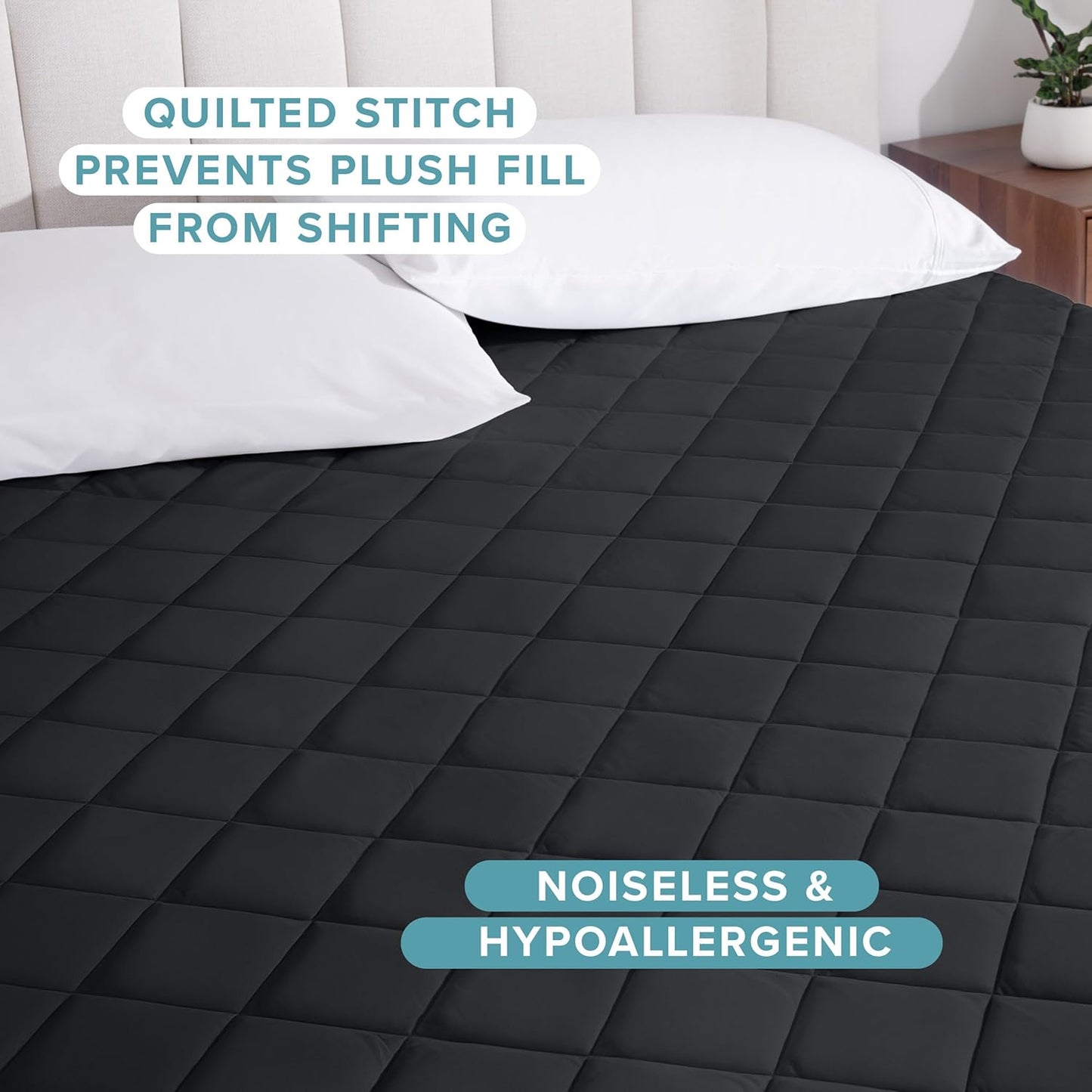 Cotton Quilted Waterproof Mattress Cover - Fitted with Fine Elastic Grip for Secure Fit - For Comfy Sleep | Export Quality