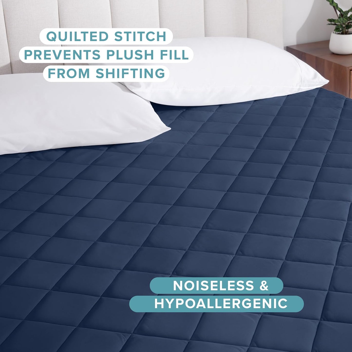 Cotton Quilted Waterproof Mattress Cover - Fitted with Fine Elastic Grip for Secure Fit - For Comfy Sleep | Export Quality