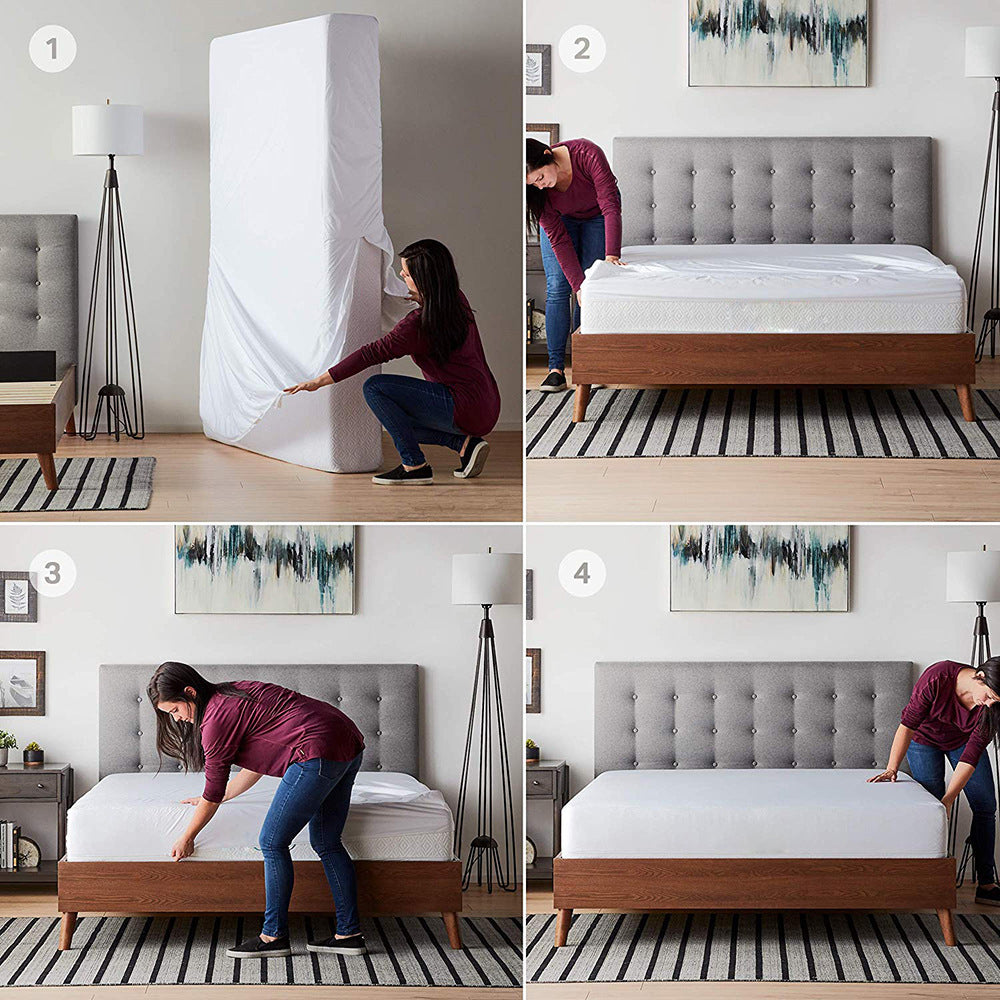 Dual Side 100% Waterproof Zip Enclosed Mattress Cover | Bed Bug Proof - Choose Size - 100% All Sides Waterproof Mattress Protector | All Sizes Available - 6 Sided Waterproof Safety